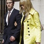 Eliyahu Werdesheim and his wife walk out of the circuit courthouse Tuesday.