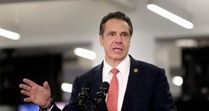 FILE - In this Feb. 14, 2019, file photo, New York Gov. Andrew Cuomo speaks before signing a bill in New York. Cuomo said that the plaintiffs in a challenge to the Republican-led tax overhaul filed last year "are evaluating all options including appeal," after a federal judge in New York has ruled that the 2017 federal tax overhaul's cap on state and local tax deductions was not an "unconstitutional assault" on the sovereignty of high-tax Democratic-leaning states. (AP Photo/Seth Wenig, File)