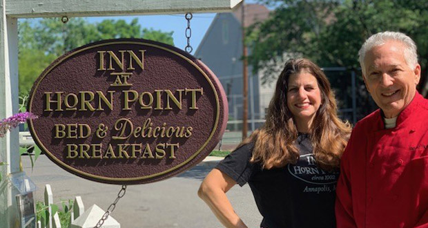 Cory and Carol Bonney, the owners and resident operators of the Inn at Horn Point, have received a $2,000 grant to purchase resources to help increase COVID safety and compliance measures.