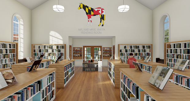 Artist's rendering of a completed Maryland Horse Library and Education Center in Reisterstown. (Rendering courtesy of the Maryland Horse Association)