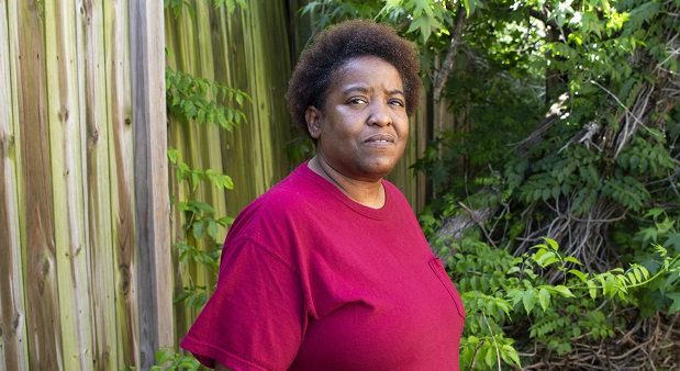 Letitia Sanabria says she still weeps when she thinks about the few days last winter that she spent in a Louisiana parish jail because she couldn’t afford to post bond on $5,000 bail. Sanabria had been arrested in Baton Rouge in December for allegedly interfering in a custody dispute involving her grandchild. Before that day, the 54-year-old had never been jailed in her life. (AP Photo/ Dorthy Ray)