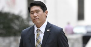 U.S. Attorney Robert Hur arrives at U.S. District Court in Baltimore on Nov. 21, 2019. Attorney General Merrick Garland on Jan. 12, 2023, appointed Hur as a special counsel to investigate the presence of documents with classified markings found at President Joe Biden's home in Wilmington, Del., and at an office in Washington. (AP Photo/Steve Ruark, File)