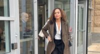 Marilyn Mosby leaves the Greenbelt courthouse on Jan. 12, 2024. (Madeleine O'Neill/The Daily Record)