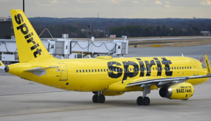 A Spirit Airlines flight taxis to the runway at Baltimore-Washington International Thurgood Marshall Airport. Spirit is the second largest carrier at BWI behind Southwest Airlines, with a passenger market share of about 8%. With the added flights, Spirit will offer nonstop service from BWI Marshall to 16 markets. (Photo courtesy of BWI Thurgood Marshall Airport)