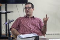 Eric Molitor answers questions on Sept 7, 2023, in 13th Circuit Court in Bellaire, Michigan. The man acquitted in the plot to kidnap Michigan Gov. Gretchen Whitmer says he’s running for county sheriff. (Jan-Michael Stump/Traverse City Record-Eagle via AP, file)