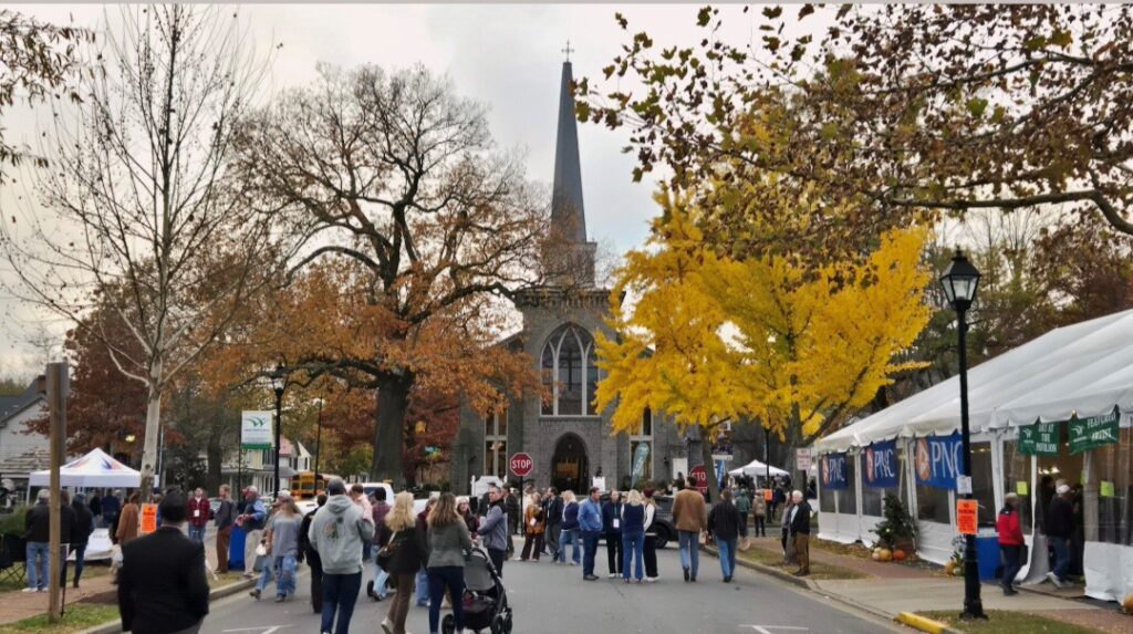 The streets of Easton are abuzz every fall for the Waterfowl Festival. Pictured are the Tidewater Inn, the Easton Armory (which is owned by the event's organizers) and the Christ Church, which all serve as prominent locations during the celebration. This year's event will be held from Nov. 13-15, 2026. (Mark R. Smith/The Daily Record)