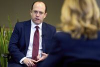 Michael Romano, former Jan. 6 prosecutor, speaks during an interview April 24, 2025, in Washington. (AP Photo/Jacquelyn Martin)