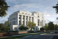 The new building will replace the Robert C. Murphy Courts of Appeal Building, which opened in 1972. (Rendering provided by the Maryland Department of General Services)
