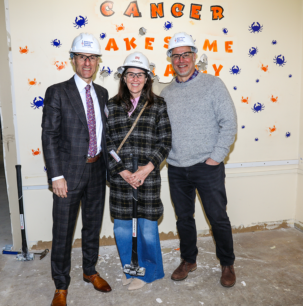 From left, Dr. Bill Regine, Kelly Burke and Adam Kleeman. (Photo by Annalise Dietz)