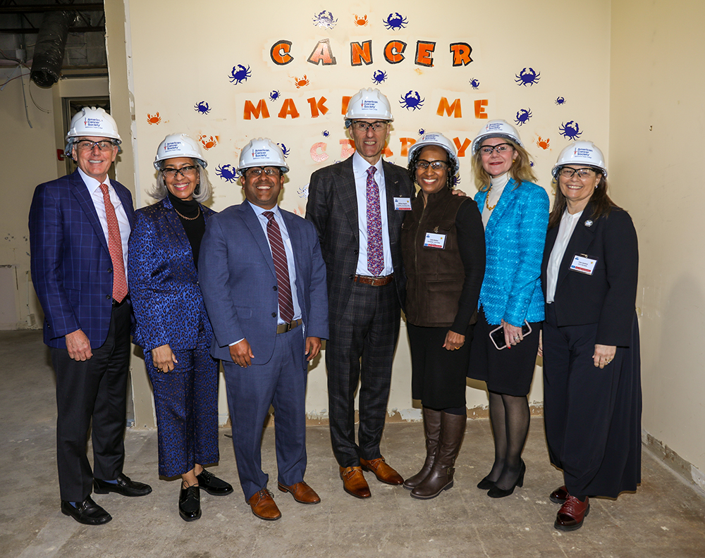 From left, Dr. Bert O'Malley, Kimberly Jeffries Leonard, Dr. Arif Kamal, Dr. Bill Regine, Lt. Col. (ret.) Julie Walker, Dr. Lisa Ishii and Lisa Lacasse. (Photo by Annalise Dietz)