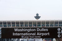 A sign of Washington Dulles International Airport station is seen during the opening of new Silver Line Extension at Washington Dulles International Airport, in Chantilly, Va., Nov. 15, 2022. (AP File Photo/Jose Luis Magana)