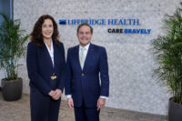 LifeBridge Health announced that Jennifer Nickoles, left, will become the health system's next president and CEO, succeeding Neil Meltzer, right, who is retiring after 13 years in the position. (Photo courtesy of LifeBridge Health)