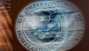 A view shows the U.S. Department of Homeland Security signage in New York City, July 21, 2025. (REUTERS/Jeenah Moon)