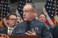 Harford County Sheriff Jeff Gahler speaks in opposition to legislation to ban 287 (g) agreements at a news conference on Jan. 20, 2026. (Hannah Gaskill/The Daily Record.)