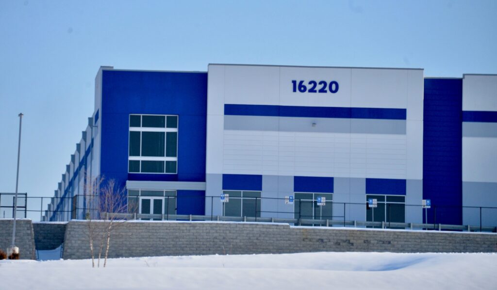 The Department of Homeland Security and U.S. Immigration and Customs Enforcement bought this warehouse, shown on Jan. 28, 2026, at 16220 Wright Road near Williamsport. (USA TODAY Network via Reuters Connect)
