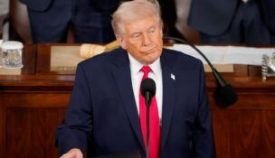 President Donald Trump looks on as he delivers the State of the Union address in the House Chamber of the U.S. Capitol in Washington on Feb. 24, 2026. (REUTERS/NATHAN HOWARD)