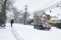 A snow-covered Takoma Park, Maryland, on Jan. 25. (Sarah L. Voisin/The Washington Post)