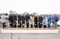 State leaders, Frederick county elected officials and business leaders celebrated a groundbreaking for the Marriott Downtown Frederick at Carroll Creek. (Maryland Department of Housing and Community Development)