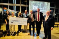 From left: Maggie Hughes, Debra McCollum, Janie Kilby, Bryan Kilby, Dr. William Regine, Terry Hanley, R. Charles Nichols. (Vivienne Stearns-Elliott)