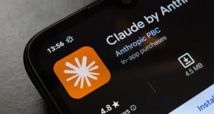 Claude AI app logo on smartphone (Depositphotos)