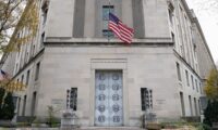 The U.S. Department of Justice building in Washington on Nov. 14, 2025. (REUTERS/Elizabeth Frantz)