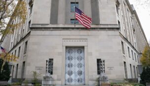 The U.S. Department of Justice building in Washington on Nov. 14, 2025. (REUTERS/Elizabeth Frantz)