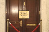 The Maryland Senate legislates during a busy Friday session on March 20, 2026. (Hannah Gaskill/The Daily Record)
