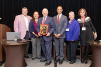 From left: Senator Mike McKay (R-Allegany, Washington and Garrett Counties), Delegate Heather Bagnall (D-Anne Arundel County), Senator Benjamin Cardin, Senator Malcolm Augustine (D-Prince George’s County); Delegate Bonnie Cullison (D-Montgomery County); Mary Backley, CEO, Maryland Dental Action Coalition (Philip Weber Photography)