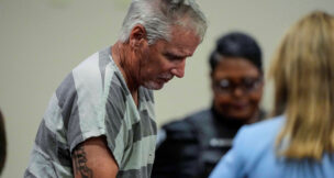 Colin Gray, 54, the father of Apalachee High School shooter Colt Gray, 14, who is charged as an adult with four counts of murder in the deaths of Mason Schermerhorn and Christian Angulo, both 14, Richard Aspinwall, 39, and Cristina Irimie, 53, enters the Barrow County courthouse for his first appearance in Winder, Georgia, on Sept. 6, 2024. (Brynn Anderson/Pool via REUTERS)