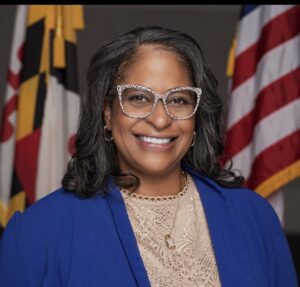 A headshot of Courtney Buiniskis, Democratic candidate for Anne Arundel County Register of Wills