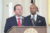 Senate President Bill Ferguson and Gov. Wes Moore speak at a bill signing on April 14, 2026. (Hannah Gaskill/The Daily Record)
