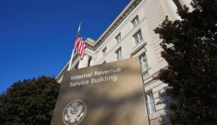 A view of the Internal Revenue Service (IRS) building, in Washington on Feb. 1, 2026. (REUTERS/Ken Cedeno)