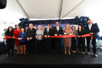 Gov. Wes Moore joined Samsung Biologics leaders and Montgomery County elected officials for a ribbon-cutting ceremony celebrating the opening of the company's first U.S. manufacturing facility in Rockville. (Governor's Office)