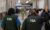 Transportation Security Administration (TSA) officers walk through the domestic terminal at Hartsfield-Jackson Atlanta International Airport in Atlanta on March 27, 2026. (REUTERS/Alyssa Pointer)