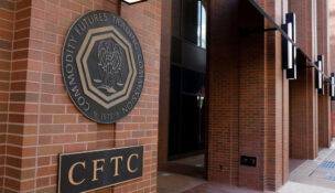 Signage is seen outside of the US Commodity Futures Trading Commission in Washington, D.C., August 30, 2020. (REUTERS file photo/Andrew Kelly)