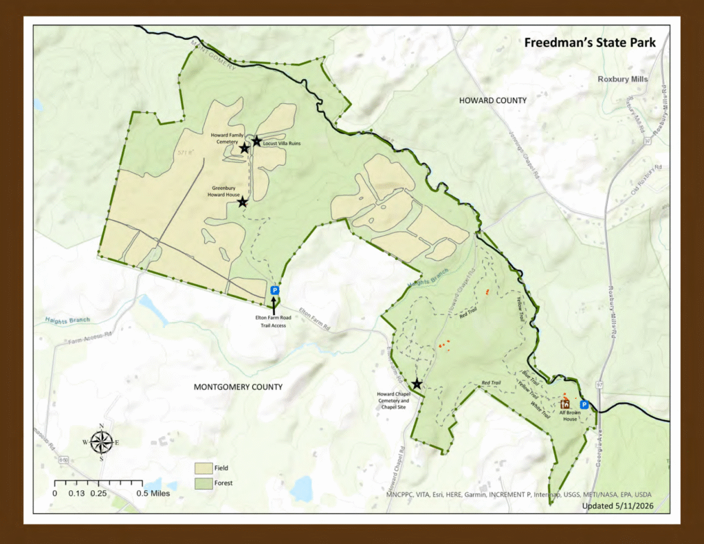 Freeman Park map