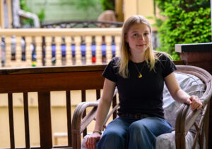 Hasson, 22, from Ellicott City, is starting a job at an AI health care startup that she feels passionate about. (Jeff Swensen/For The Washington Post)