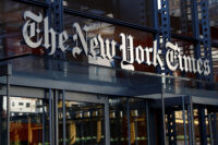 The New York Times building is seen in Manhattan, New York, August 3, 2020. (REUTERS/Shannon Stapleton/File Photo)