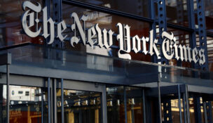 The New York Times building is seen in Manhattan, New York, August 3, 2020. (REUTERS/Shannon Stapleton/File Photo)