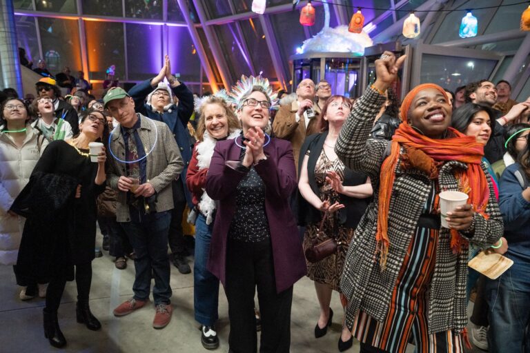 Hundreds of community members and business leaders, students, faculty, staff, trustees, alumni and neighbors gathered to celebrate MICA’s Bicentennial. (Courtesy of MICA)