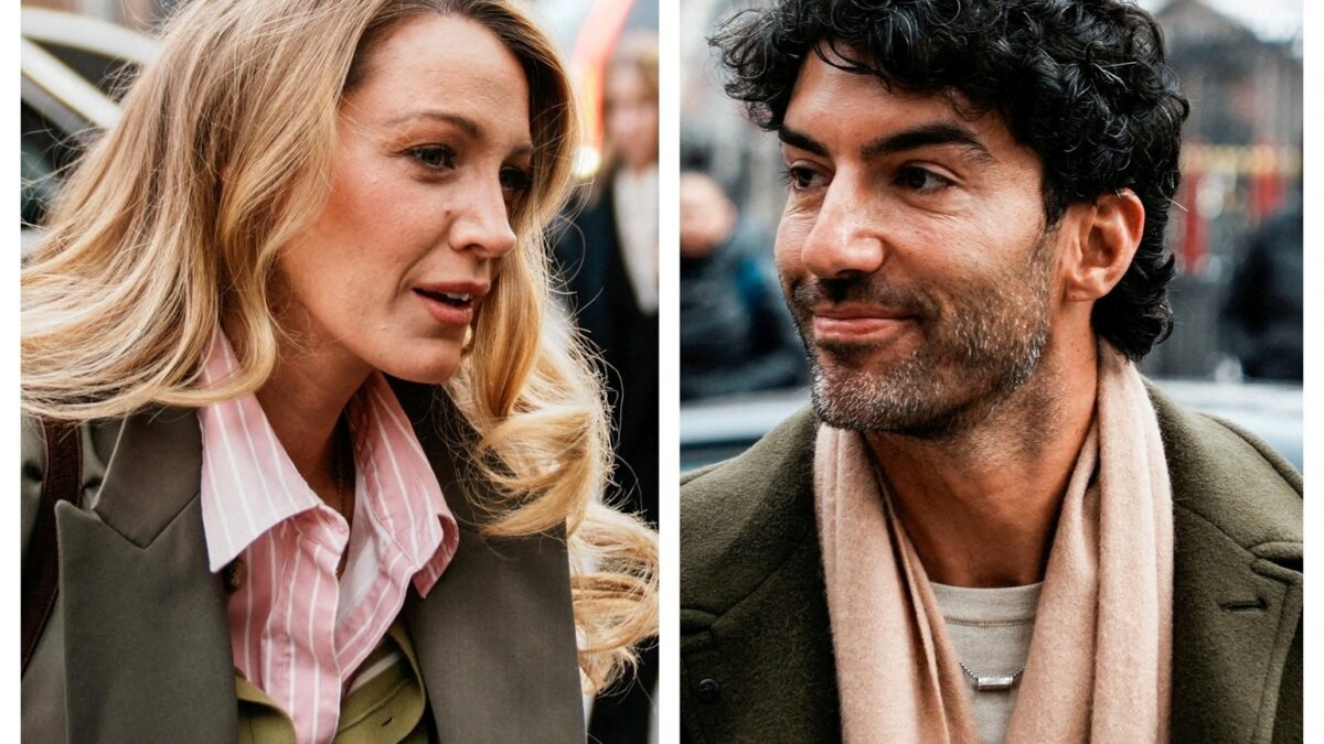 A combination picture shows actors Blake Lively and Justin Baldoni arriving for a "settlement conference" at the United States District Court in New York City on Feb. 11, 2026. (REUTERS/Eduardo Munoz)