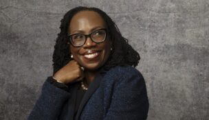 Supreme Court Justice Ketanji Brown Jackson criticized the high court in a talk Monday, saying its decision to expedite a ruling in a major voting rights case this month made it appear political. (Marvin Joseph/The Washington Post)