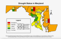 A May 14, 2026, drought status map from the Maryland Department of the Environment. (Courtesy photo)
