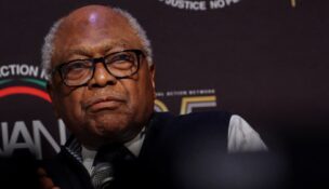 U.S. Rep. James E. Clyburn (D-SC) speaks during the National Action Network (NAN) National Convention in New York City, on April 10, 2026. (REUTERS/Jeenah Moon)