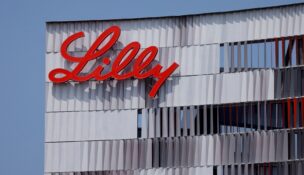 Eli Lilly logo is shown on one of the company's offices in San Diego, California, on Sept. 17, 2020. (REUTERS/Mike Blake/File Photo)