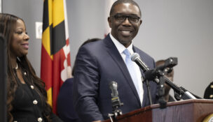 Shawn Joseph is introduced as interim school superintendent of Prince George’s County in June 2025. (Marvin Joseph/The Washington Post)