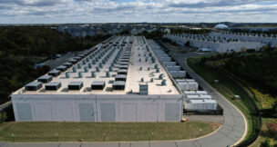An aerial view of an Amazon Web Services Data Center known as US East 1 in Ashburn, Virginia, October 20, 2025. (REUTERS/Jonathan Ernst/File Photo)