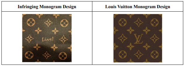 Louis Vuitton's complaint against Maryland Live! alleges that the casino copied the French fashion house's signature "three flowers" design.