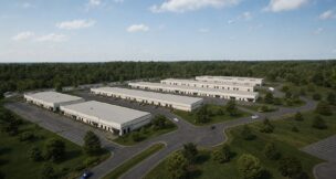 A rendering of The Gateway at Military Business Park in Fayetteville, N.C. (Obrecht Properties)