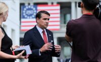 U.S. Acting Attorney General Todd Blanche speaks to a reporter outside of the West Wing entrance at the White House in Washington on May 27, 2026. (REUTERS/Jonathan Ernst)